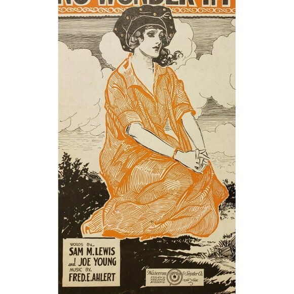 Sheet Music-No Wonder I'm Blue by Fred E. Ahlert Antique 1920 Operatic Edition - Picture 2 of 5